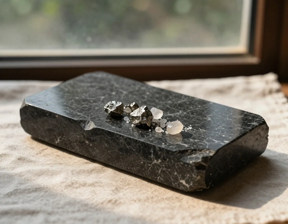 Zinc and magnesium mineral specimens on stone